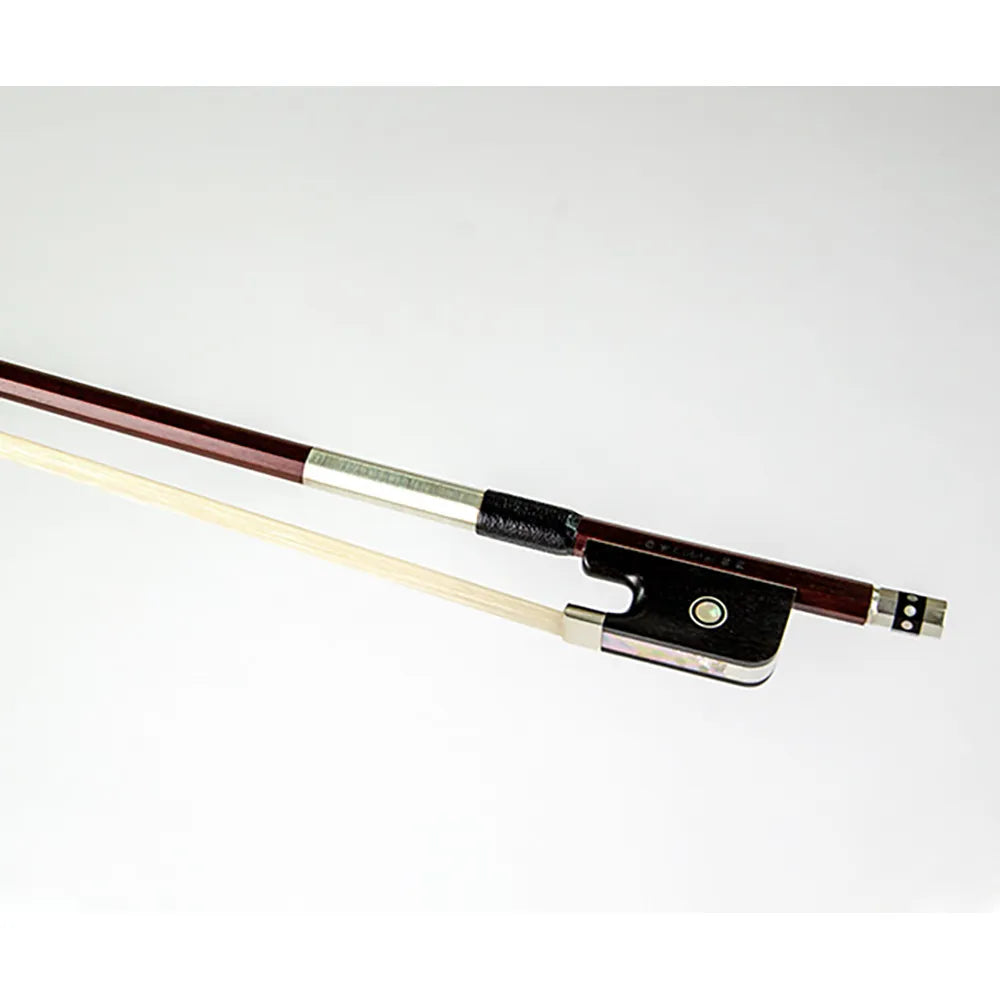 W.E. Dorfler 1A Cello Bow, Pernambucan, Octagonal, Silver Winding, Ebony Frog and Button