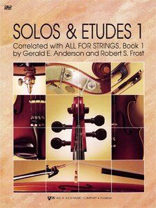 Solos & Etudes 1 for Cello by Neil A. Kjos Music Company, 24 pages, includes 57 solos & 67 etudes for technique and repertoire.
