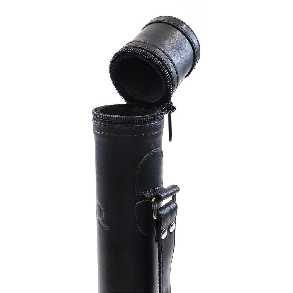 HQ Microfibre Bow Tube for Violin, Viola, Cello - Black, Double, Scratch Resistant, Adjustable Strap, Padded Interior, YKK Zippered End — view 2