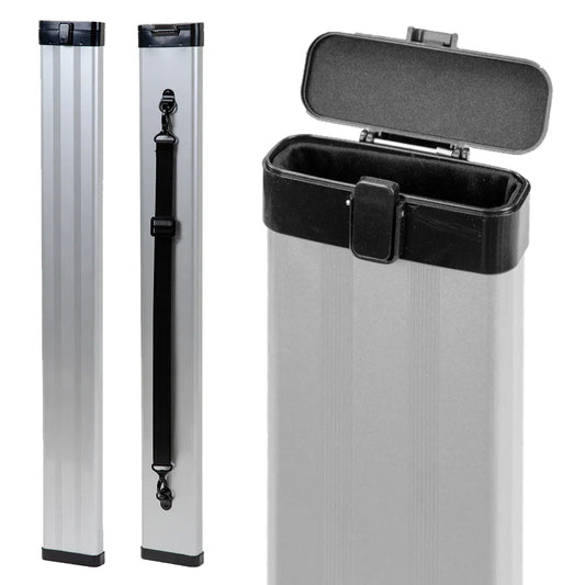 Double Bass Bow Case - Single French/German Aluminum Silver