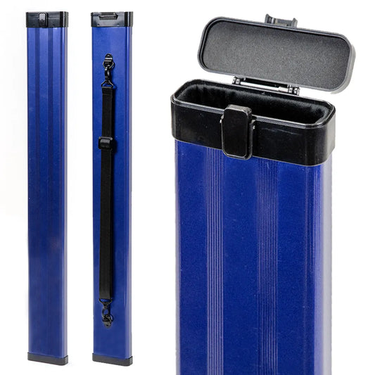 Double Bass Bow Case Single French German Aluminum Blue