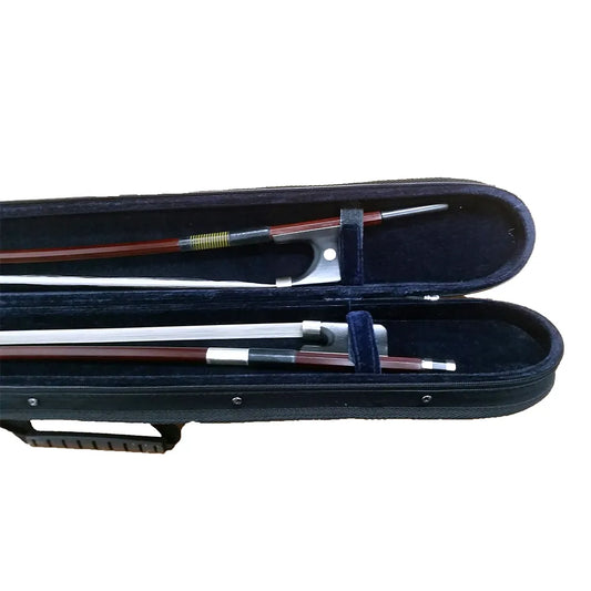 Double Bass Bow Case - TG Double Case for German or French Bows with Weatherproof Cover and Shoulder Strap