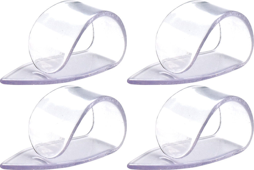 4 x Jim Dunlop Clear "D" Plastic Large Gauge Thumbpicks 9036R Thumb Picks