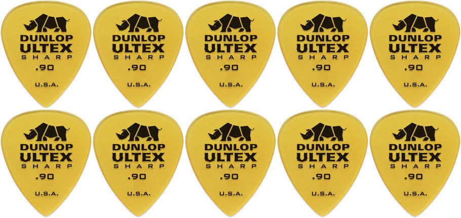 10 x Jim Dunlop Ultex Sharp .90MM Gauge Guitar Picks 433R Plectrums, Pack