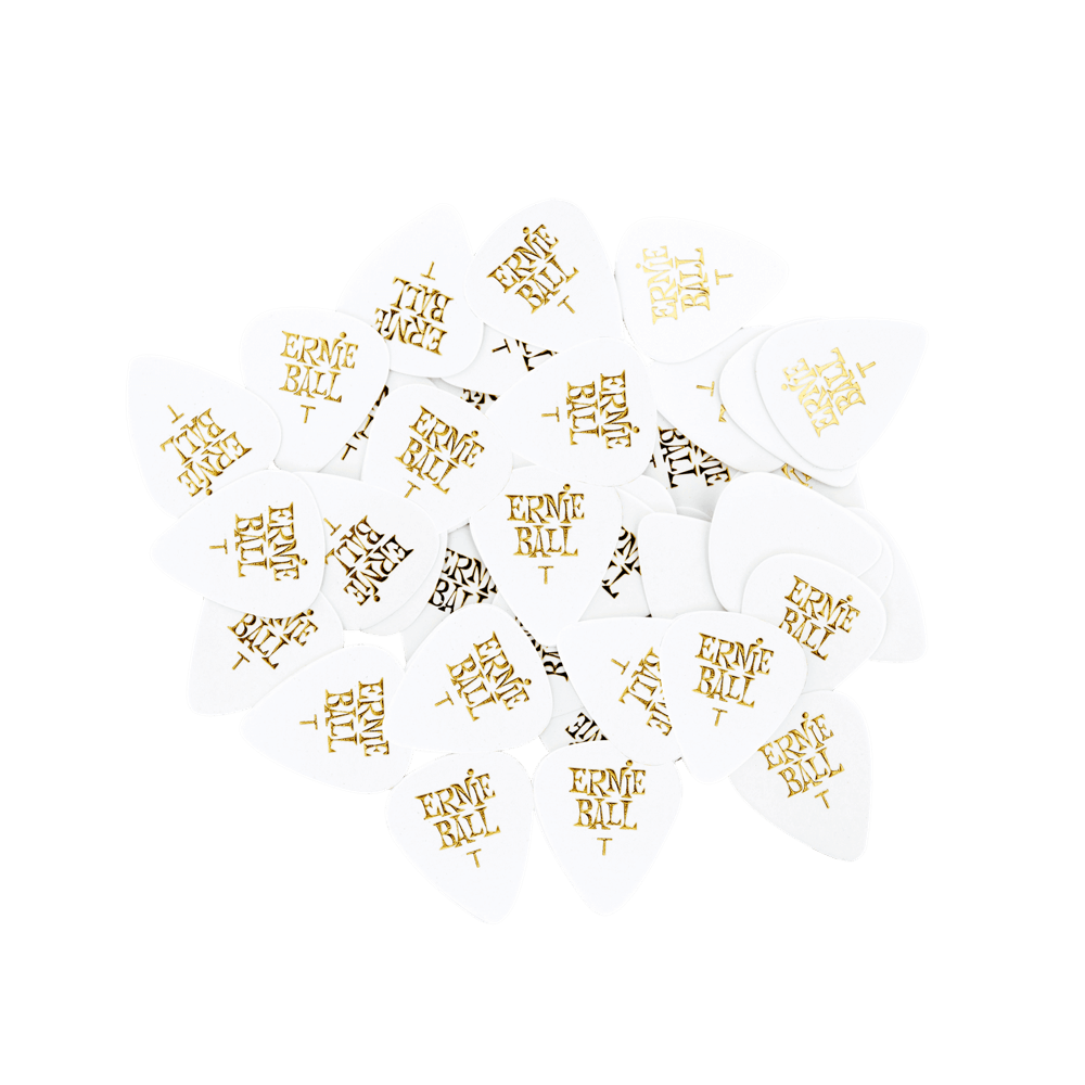 Ernie Ball Thin White Cellulose Picks, bag of 144