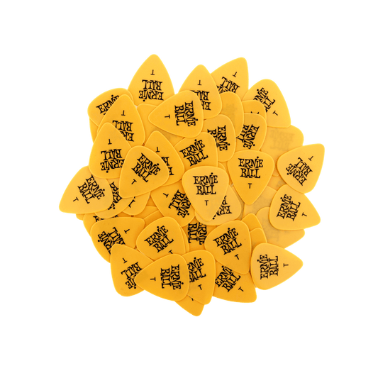 Ernie Ball Thin Yellow Cellulose Picks, bag of 144