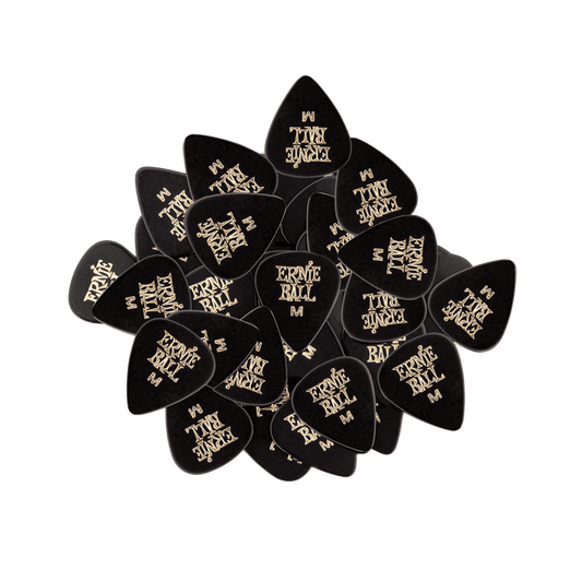 Ernie Ball Medium Black Cellulose Picks, bag of 144