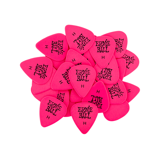 Ernie Ball Heavy Pink Cellulose Picks, bag of 144