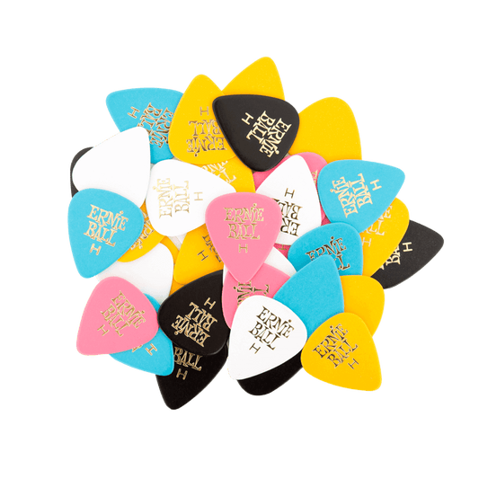 Ernie Ball Heavy Assorted Color Cellulose Picks, bag of 144