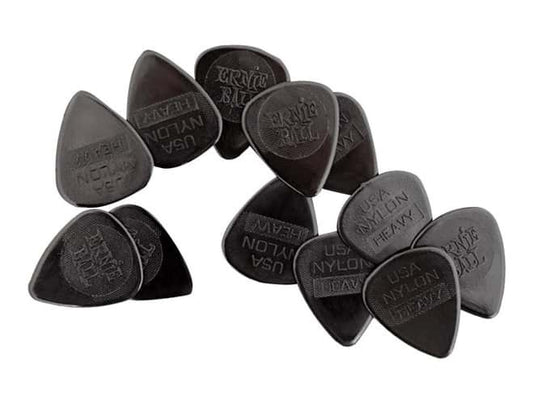 Ernie Ball 12-Piece Heavy Injection Molded Nylon Guitar Picks Bag, 0.97mm Size