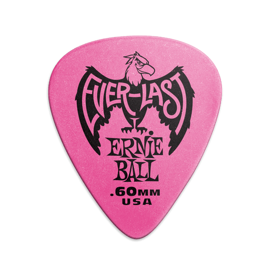 Ernie Ball 0.60 mm Everlast Picks 12 Pack, Pink