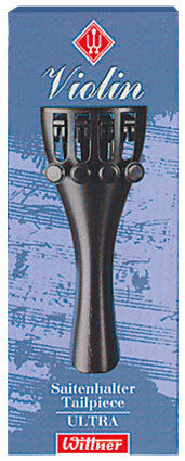Wittner Ultra Series Violin Tailpiece for 1/16 Size with 4 String Adjusters and Black Screws — view 2