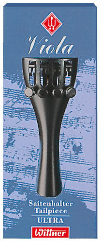Wittner Ultra Series Small Viola Tailpiece 38cm - 39.5cm with 4 String Adjusters and Black Screws — view 2