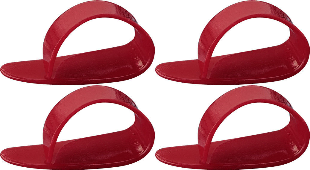 4 x Jim Dunlop Red Delrin Medium Gauge Thumbpicks 9051R Thumb Picks