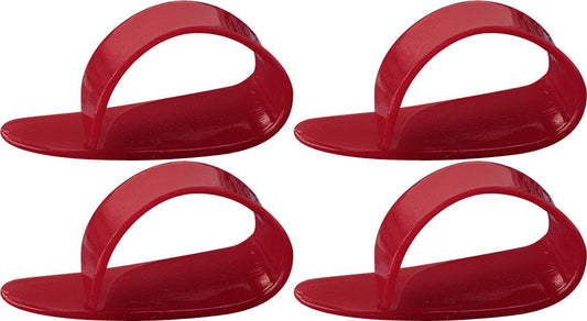 4 x Jim Dunlop Red Delrin Medium Gauge Thumbpicks 9051R Thumb Picks