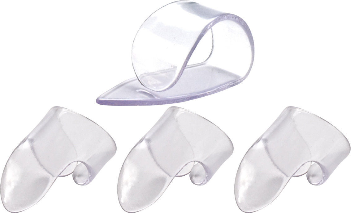 Jim Dunlop Clear "D" Plastic Large Gauge: 1 x Thumb Pick & 3 x Finger Picks