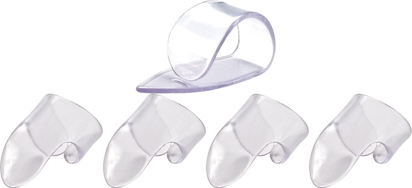 Jim Dunlop Clear "D" Plastic Large Gauge: 1 x Thumb Pick & 4 x Finger Picks