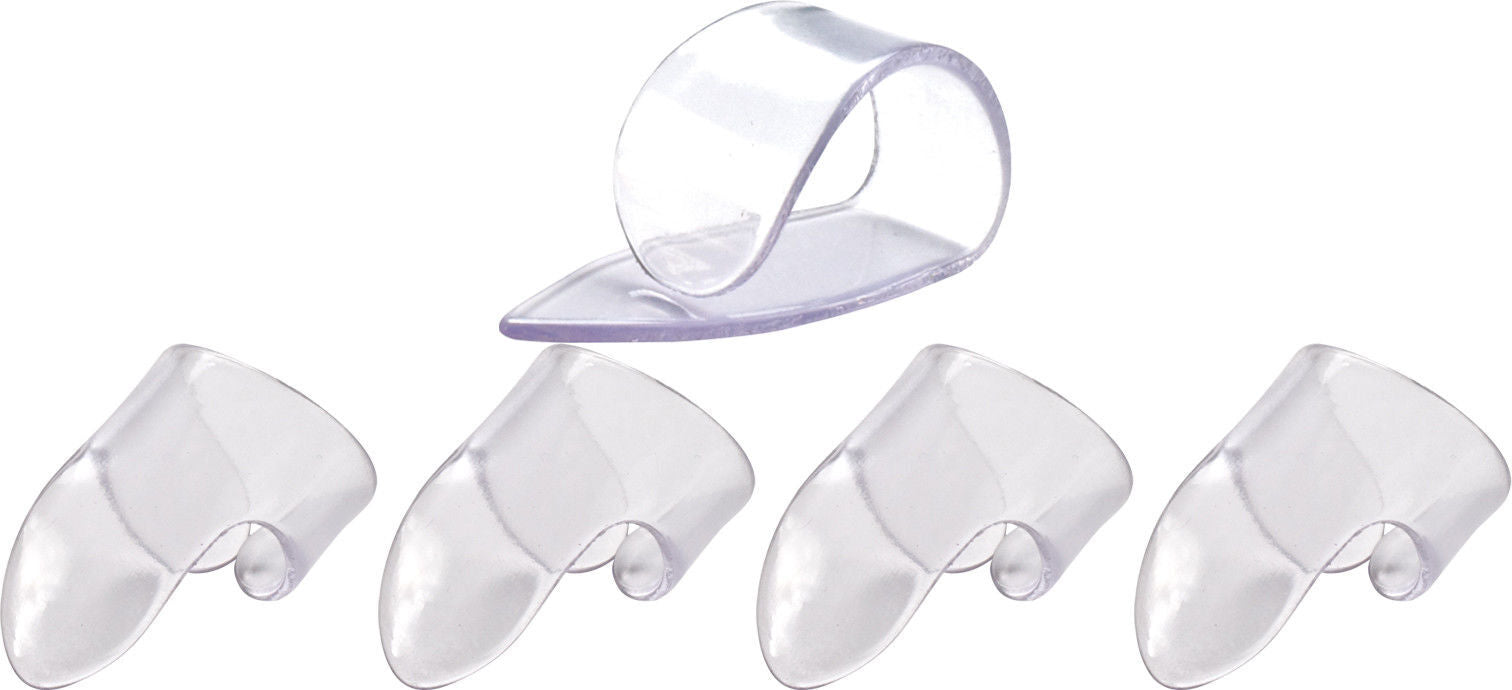 Jim Dunlop Clear "D" Plastic Large Gauge: 1 x Thumb Pick & 4 x Finger Picks