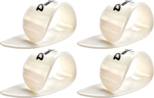 4 x Jim Dunlop White Plastic Small Gauge Thumbpicks 9001R Picks Guitar