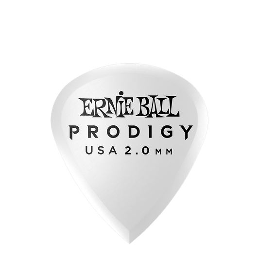 Ernie Ball 2.0 mm Mini Prodigy Picks 6 Pack, White