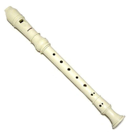 Hohner Melody Line Soprano Descant Recorder, Ivory, Key of C, 3 Piece with Pouch and Cleaning Rod