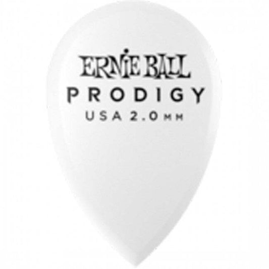 Ernie Ball 9336 Prodigy Picks 6-Pack Teardrop 2.0mm White