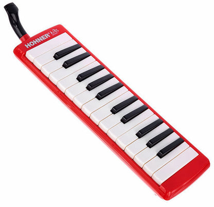 Hohner 26-Key Melodica for Kids in Red with Mouthpiece, Tube, and Songbook