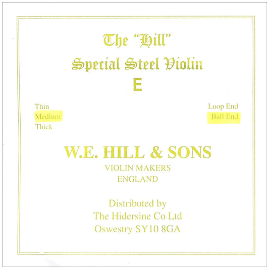 W.E. Hill & Sons The Hill Special Steel Medium Ball End Violin E String