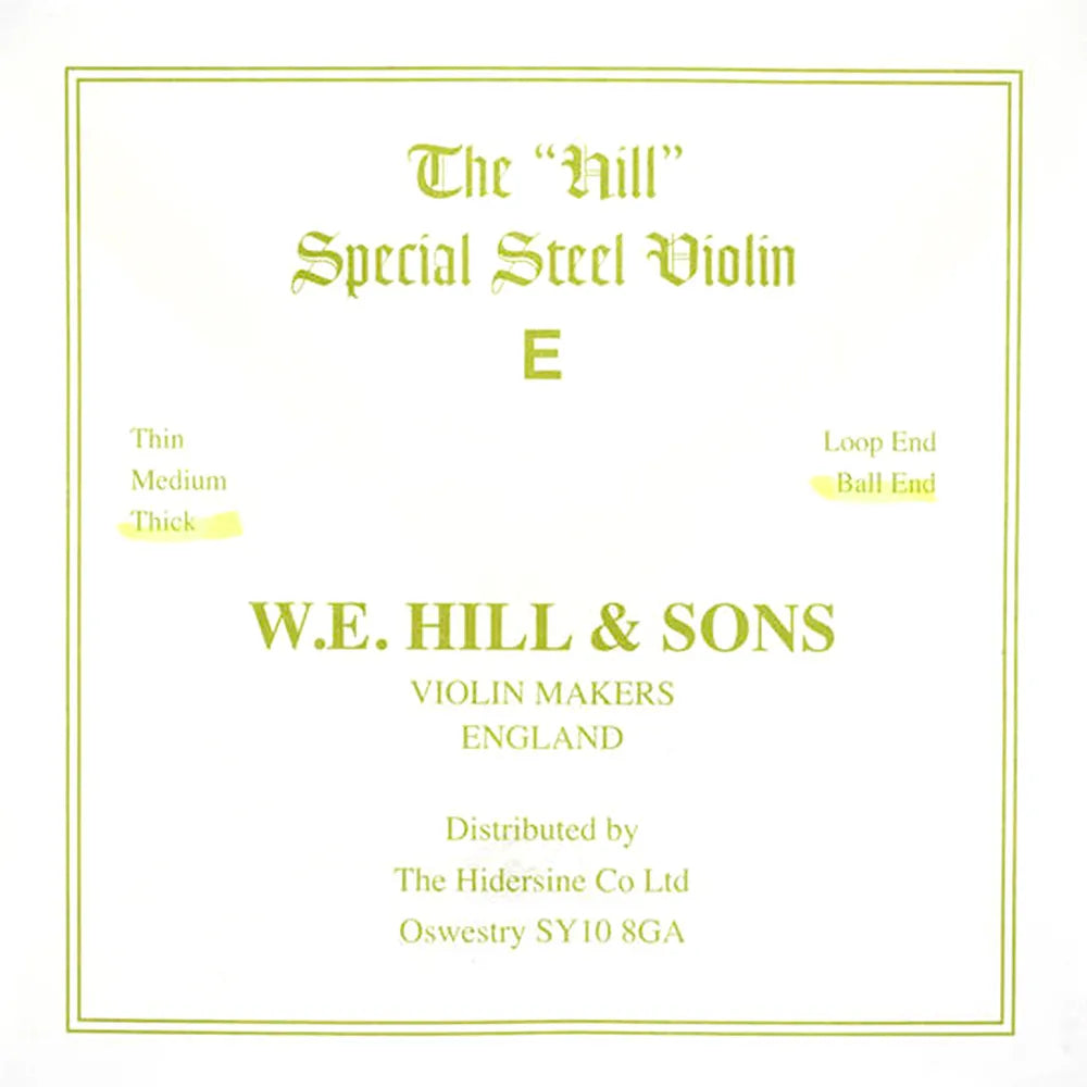 W.E. Hill & Sons The Hill Special Steel Thick Ball End Violin E String