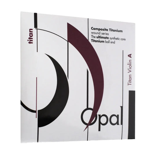 OPAL Titan Violin A String - Nylon/Titanium Composite, 5.2kg Tension, Gold & Red at Tailpiece, White & Blue at Peg