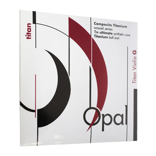 OPAL Titan Violin G String - Nylon/Copper-Silver, 4.5kg Tension, Gold & Red at Tailpiece, White & Purple at Peg