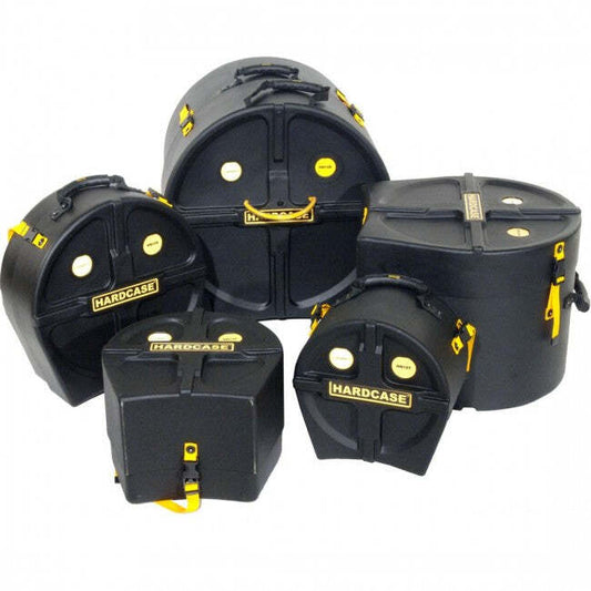 Hardcase HJAZZ Drum Case Set Jazz Kit Black (10T 12T 14FT 18B 14S)