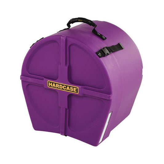 Hardcase 14" Lined Floor Tom Case with ID Badge Clips and Carry Handle - Purple