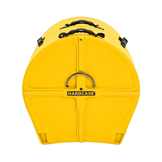 Hardcase HNL22B-Y 22 Inch Fully Lined Bass Drum Case - Yellow with Wheels and Grip Handles