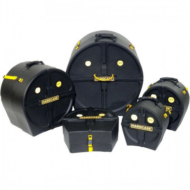 Hardcase HROCKFUS3 Drum Case Set Rock Fusion Kit Black (10T 12T 16FT 22B 14S)