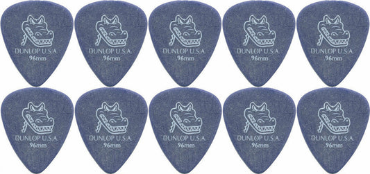 10 x Dunlop Gator 0.96mm Green Guitar Picks / Plectrums Free Post