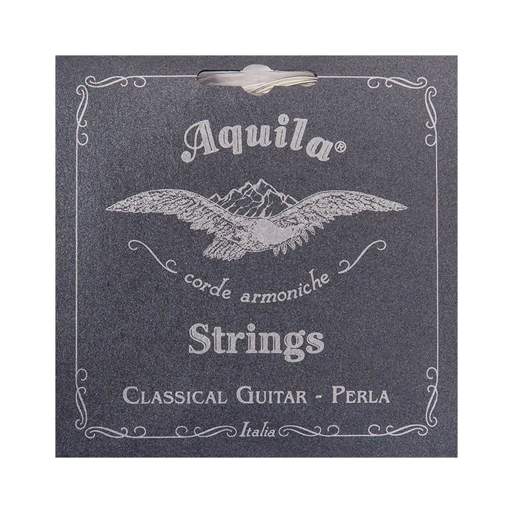 Aquila Perla Superior 38C Classical Guitar Strings - Eco-Friendly Bionylon and Silver-Plated Copper Wound