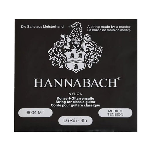Hannabach Single Medium Silver D 4th Bass String 8004