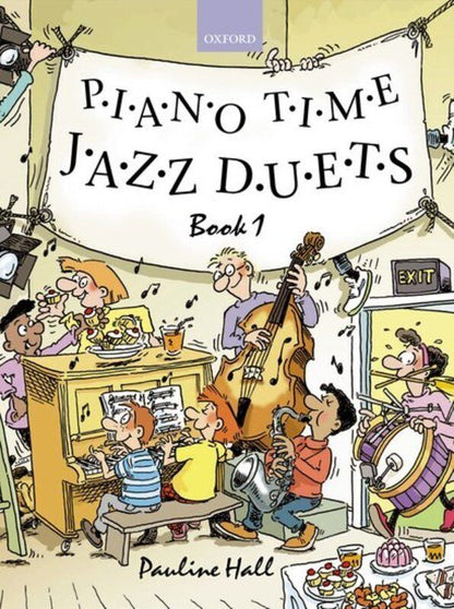 Piano Time Jazz Duets Book 1 by Pauline Hall, 32 Pages, Piano Duet, Oxford University Press