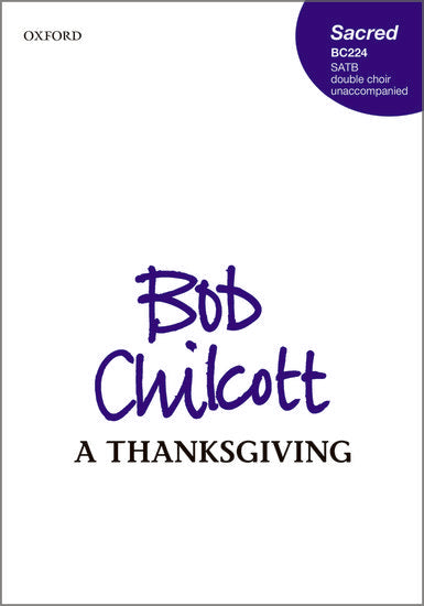 A Thanksgiving SATB Choral Sheet Music for Organ