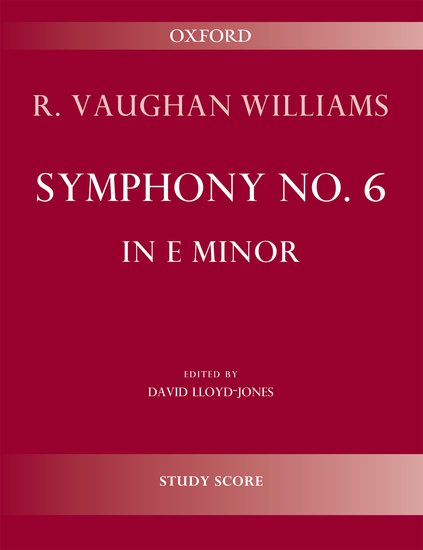 Vaughan Williams Symphony No 6 in E Minor Study Score, Engraved Edition