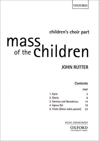 Mass of the Children Children's Part Choral Sheet Music