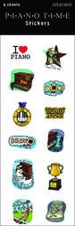 Piano Time Stickers 6-Sheet Pack by Oxford University Press