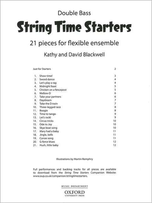 String Time Starters for Double Bass
