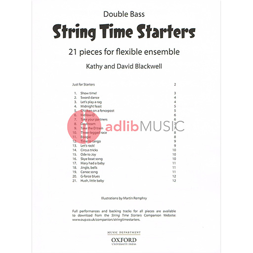 String Time Starters - Double Bass Part Only by Blackwell OUP 9780193411616 — view 2