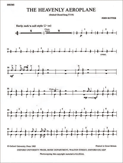 Heavenly Aeroplane DRM PT Choral Sheet Music