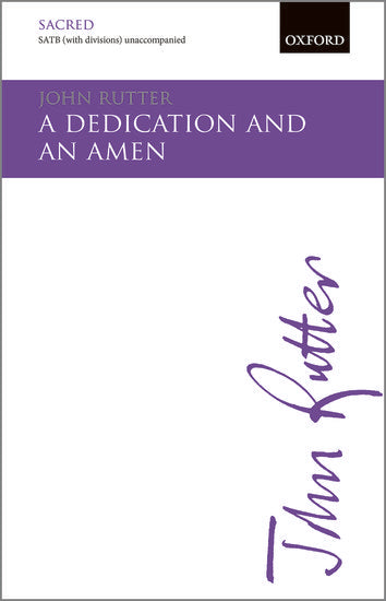 A Dedication and an Amen SATB Choral Sheet Music