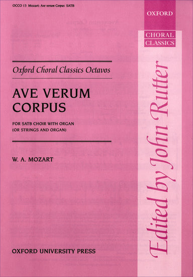 Ave Verum Corpus SATB Choral Sheet Music for Organ