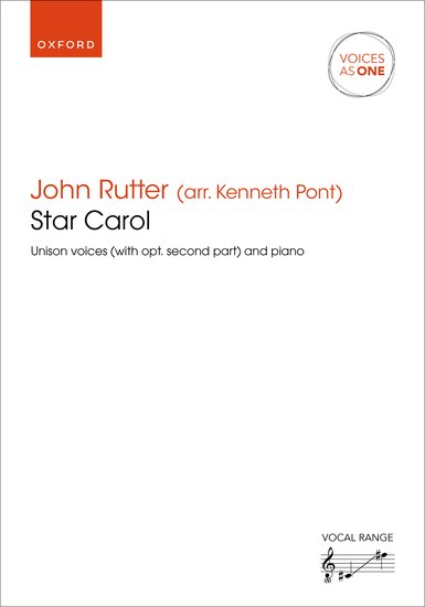 Star Carol Unison Piano Choral Sheet Music