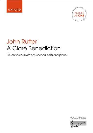 Clare Benediction Unison/2 Part Organ Choral Sheet Music